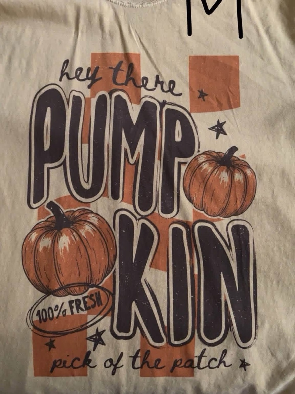 Comfort Colors "Pumpkin" Graphic Tee - Cream & Orange